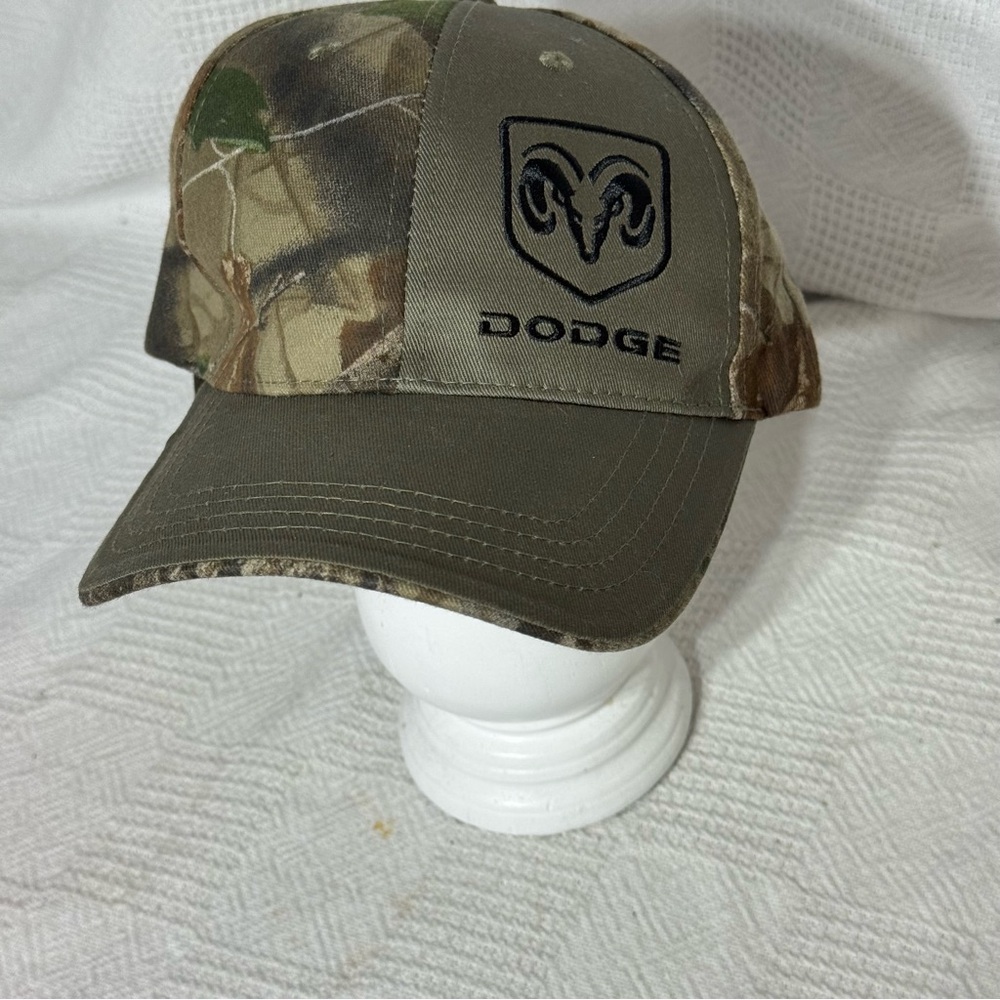 Vintage Dodge Ram Motorsports Woodland Camo Baseball Hat Cap‎